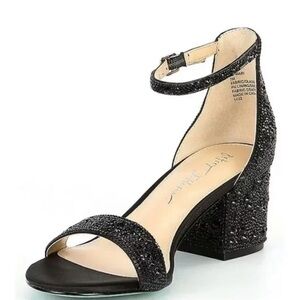 Betsey Johnson Black Sparkle Heels